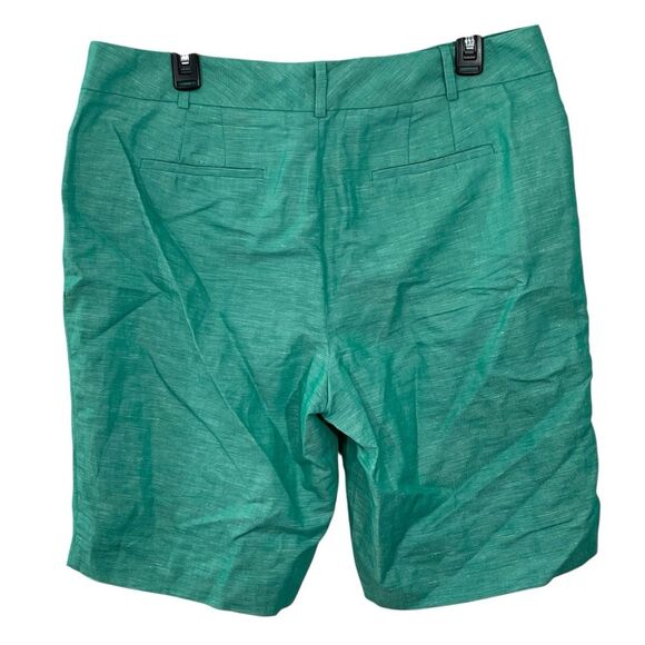 NWT Talbots Green Linen Blend Shorts Size 12 Inseam 10.5” - Picture 2 of 5